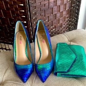 Just Fab heels with clutch